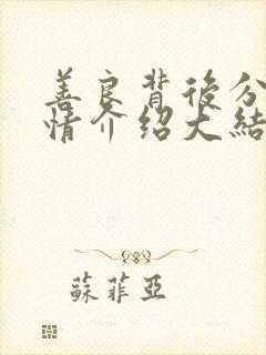 善良背后分集剧情介绍大结局
