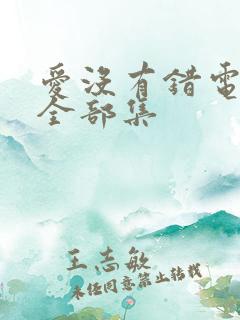 爱没有错电视剧全部集
