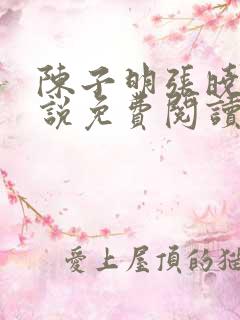 陈子明张晓晴小说免费阅读下载