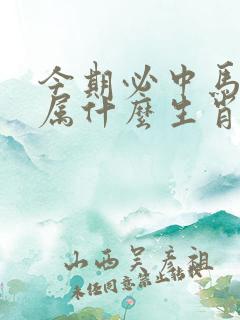 今期必中马超是属什么生肖