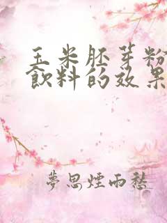 玉米胚芽粉固体饮料的效果怎么样