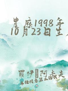 农历1998年10月23日生辰八字