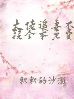 大佬追妻不择手段全本免费阅读