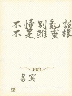 不懂别乱说我这不是杂灵根免费阅读
