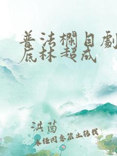 普法栏目剧之卧底林超成