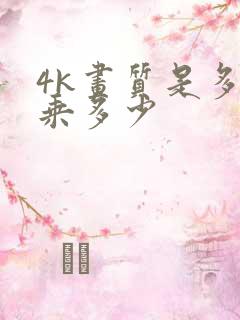 4k画质是多少乘多少