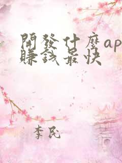 开发什么app赚钱最快