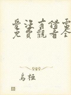 爱没有错电视剧免费观看全集