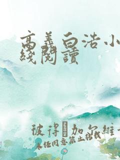 高义白浩小说在线阅读
