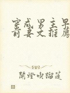 穿成男主早逝的前妻文推荐
