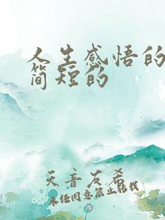 人生感悟的句子简短的
