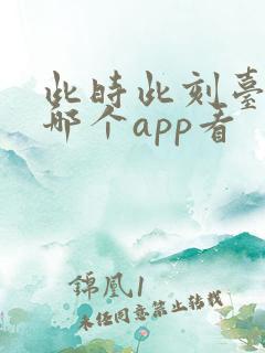 此时此刻台剧在哪个app看