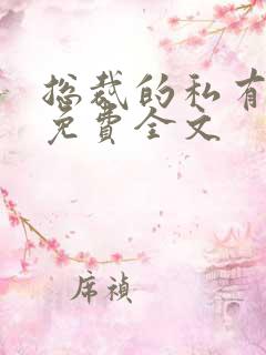 总裁的私有宝贝免费全文