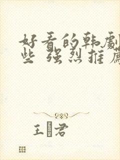 好看的韩剧有哪些 强烈推荐
