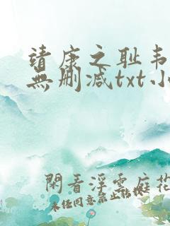 靖康之耻韦贵妃无删减txt小说