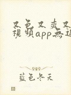 又色又爽又黄的视频app无遮挡