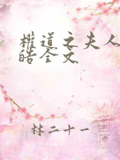 权道之夫人们林皓全文