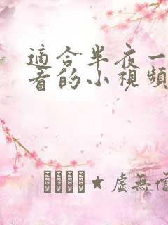 适合半夜一个人看的小视频