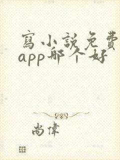 写小说免费软件app哪个好