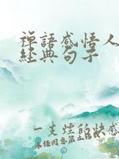 禅语感悟人生的经典句子
