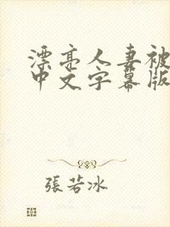 漂亮人妻被强中中文字幕版