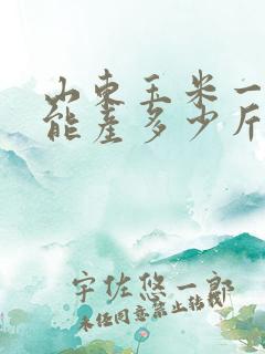 山东玉米一亩地能产多少斤