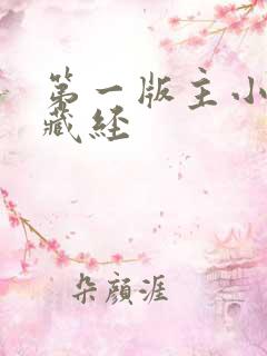 第一版主小说网藏经