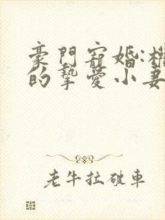 豪门宠婚:权爷的挚爱小妻