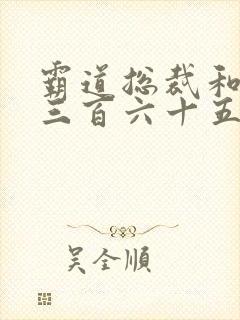 霸道总裁和我的三百六十五天