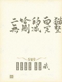 二哈的白猫师尊无删减完整版
