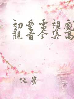 初爱电视剧免费观看全集高清完整版