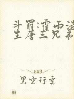 斗罗:霍雨浩转生唐三兄弟