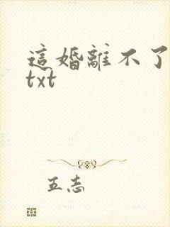 这婚离不了全文txt