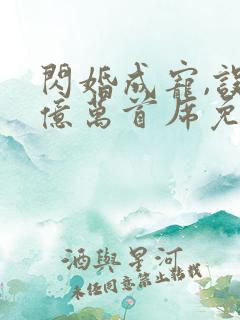 闪婚成宠,误嫁亿万首席免费阅读