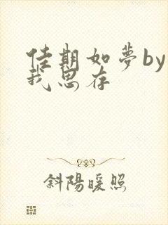 佳期如梦by匪我思存