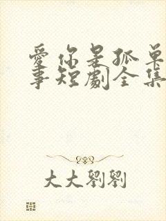 爱你是孤单的心事短剧全集