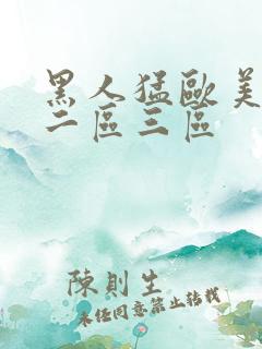黑人猛欧美一区二区三区