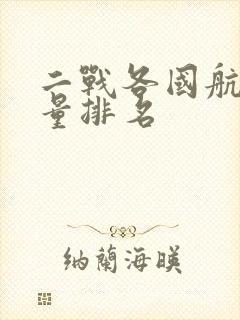 二战各国航母数量排名