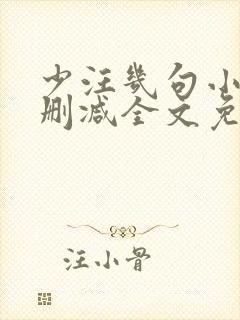 少汪几句小说无删减全文免费