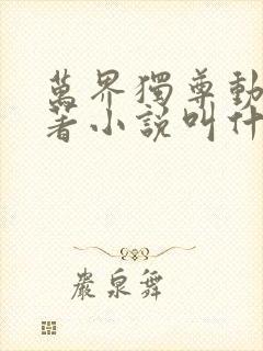 万界独尊动漫原著小说叫什么