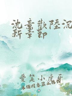 沈意欢陆沉舟最新章节