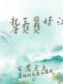 龙王医婿 江辰唐楚楚