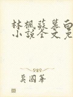 林枫苏慕白最新小说全文免费阅读