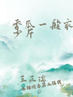 香瓜一般亩产多少斤