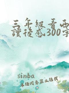 三年级看西游记读后感300字