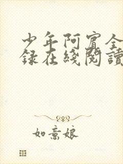 少年阿宾全文目录在线阅读