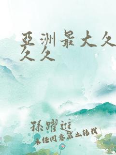 亚洲最大久久久久久