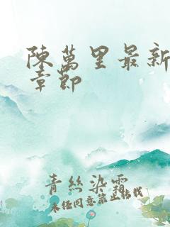 陈万里最新更新章节