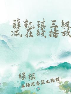 薛凯琪三级无删减在线播放