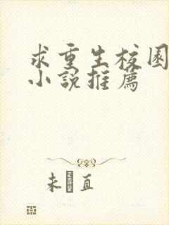 求重生校园类的小说推荐